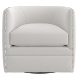 Palazzo White/Cream Fabric Swivel Chair - Ornate Home