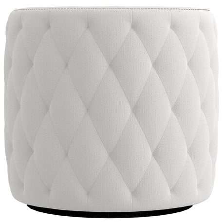 Palazzo White/Cream Fabric Swivel Chair - Ornate Home