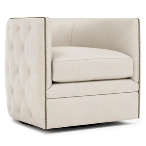 Palazzo White/Cream Swivel Chair - Ornate Home