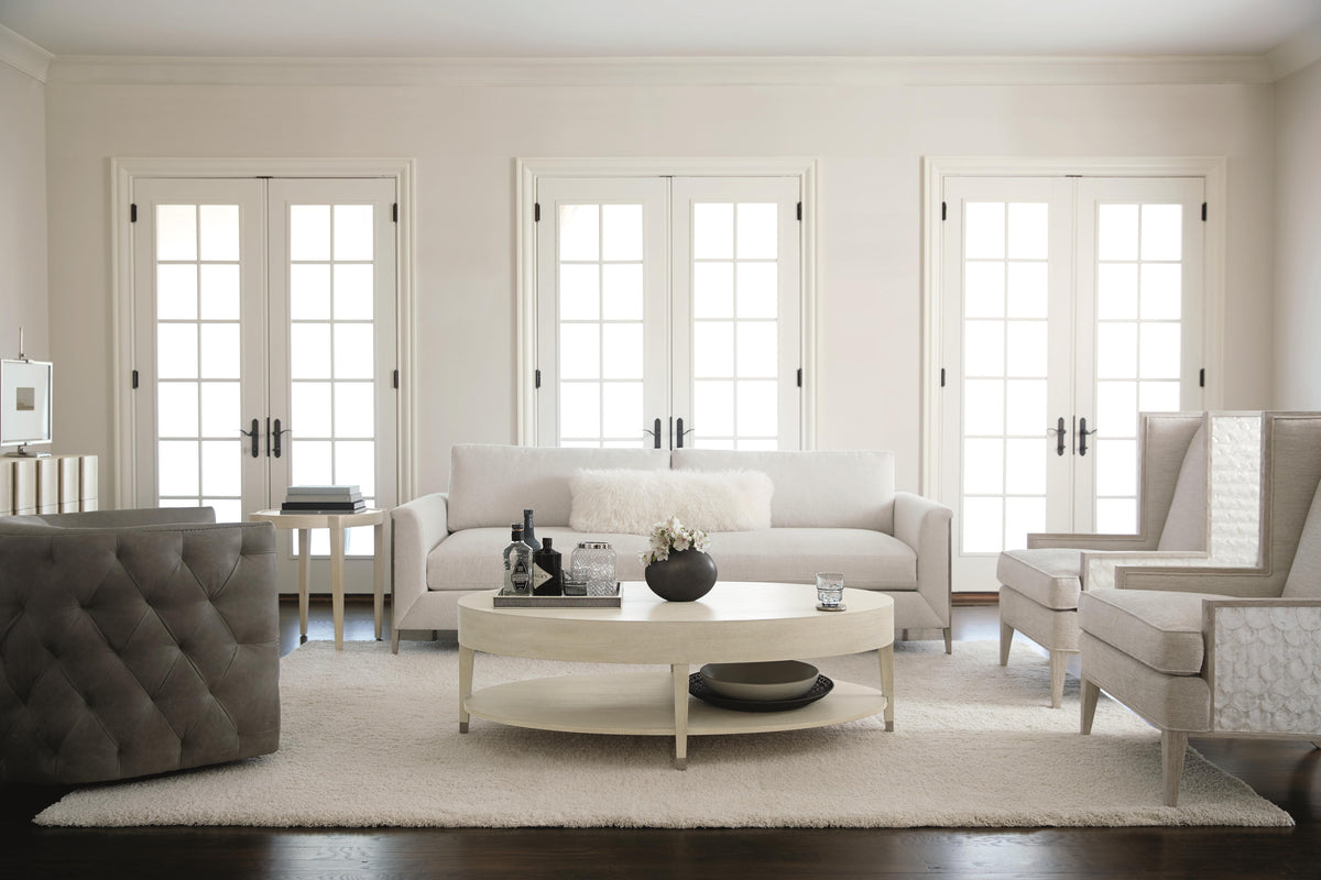 Palazzo White/Cream Swivel Chair - Ornate Home