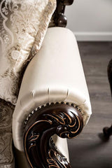 Palencia Dark Cherry/Beige Chair - Ornate Home