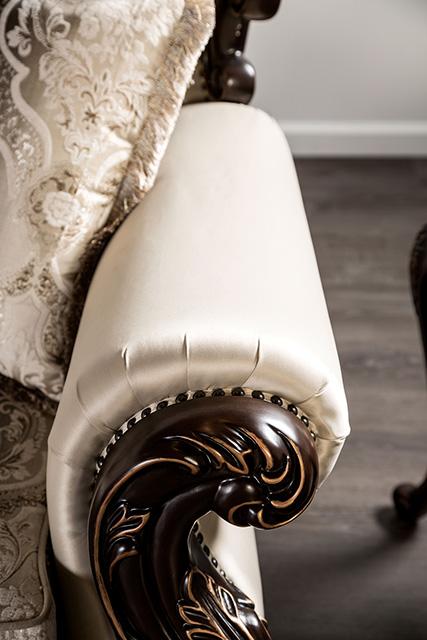 Palencia Dark Cherry/Beige Chair - Ornate Home