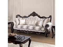 Palencia Dark Cherry/Beige Sofa & Loveseat - Ornate Home