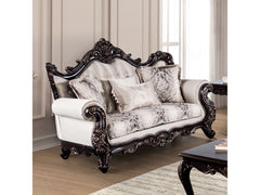 Palencia Dark Cherry/Beige Sofa & Loveseat - Ornate Home