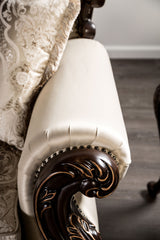Palencia Dark Cherry/Beige Sofa - Ornate Home