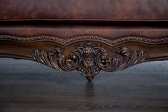 Palencia Dark Cherry/Brown Leatherette Chair - Ornate Home