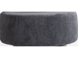 Palermo Anthracite Round Ottoman - Ornate Home