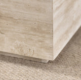 Palermo Beige/Brown Travertine Cocktail Table - Ornate Home