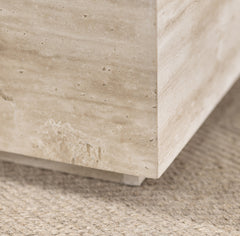 Palermo Beige/Brown Travertine Cocktail Table - Ornate Home