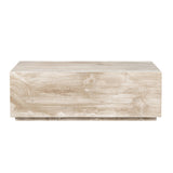 Palermo Beige/Brown Travertine Cocktail Table - Ornate Home