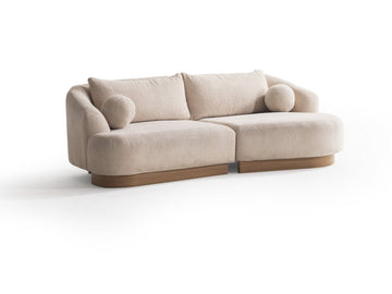 Palermo Gray Curved 2-piece Sectional Sofa - Ornate Home
