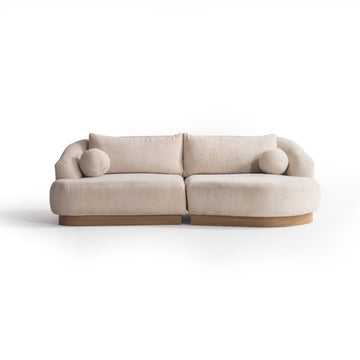Palermo Gray Curved 2-piece Sectional Sofa - Ornate Home