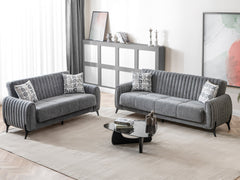 Palermo Grey Convertible Sofa - Ornate Home