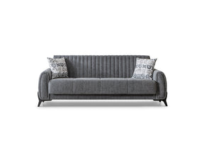 Palermo Grey 3-pieces (Sofa & Loveseat & Chair) Living Room Set - Ornate Home