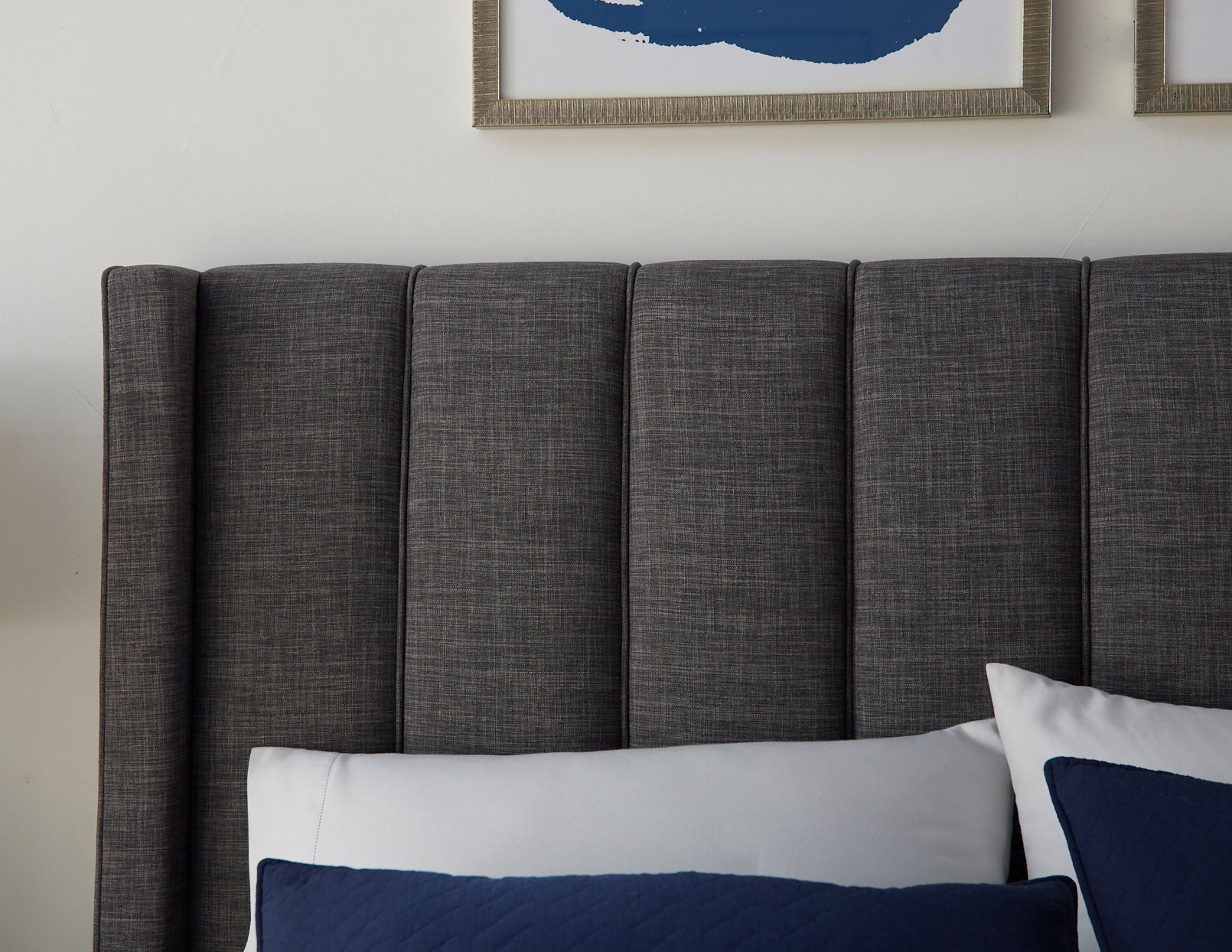 Palermo Upholstered Footboard California King Storage Bed in Dark Stone - Ornate Home