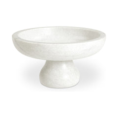 Palermo White Marble Pedestal Bowl - Ornate Home