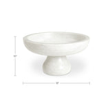 Palermo White Marble Pedestal Bowl - Ornate Home