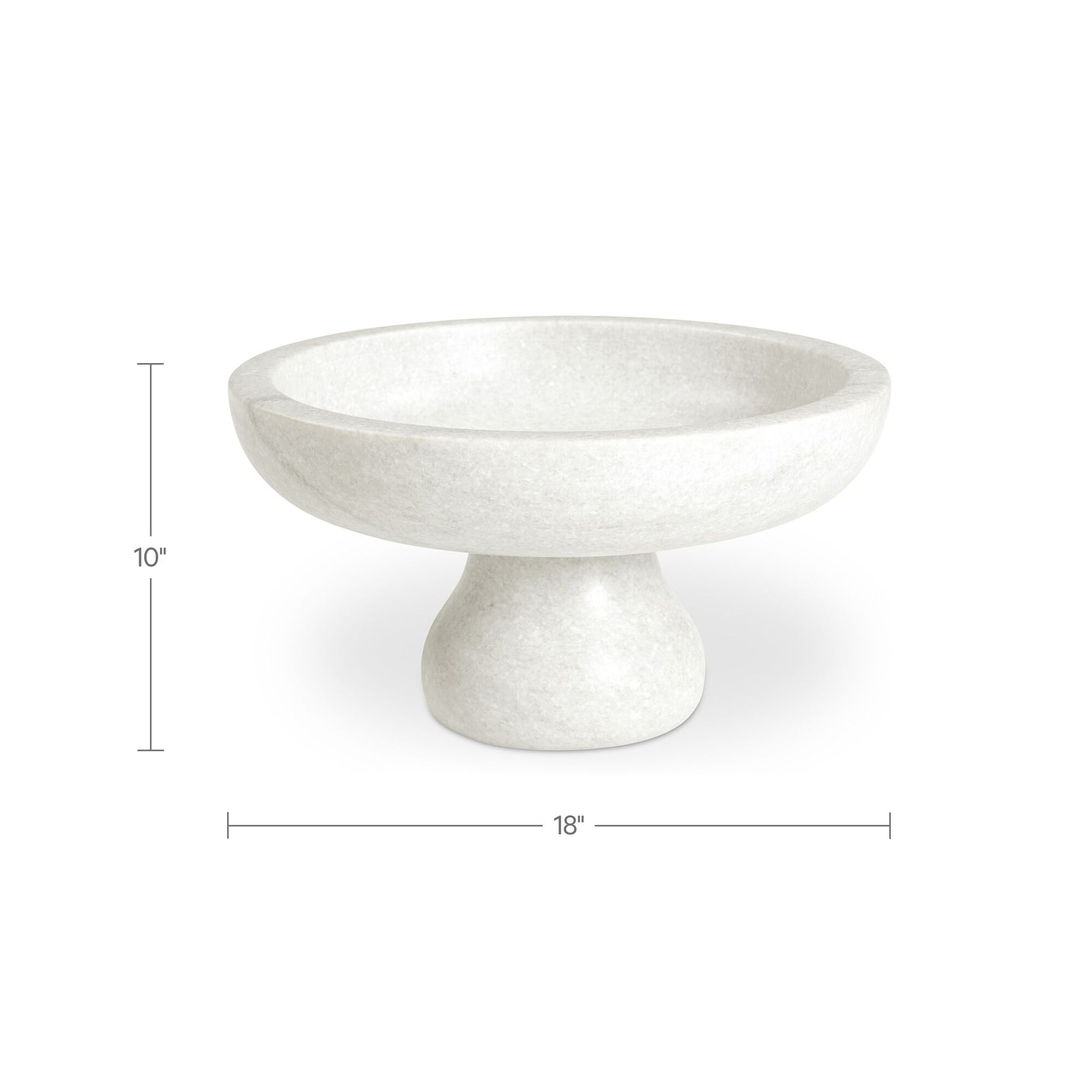 Palermo White Marble Pedestal Bowl - Ornate Home