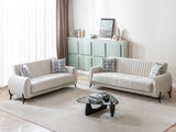Palermo Cream Convertible Loveseat