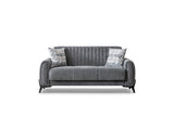 Palermo Grey Convertible Loveseat