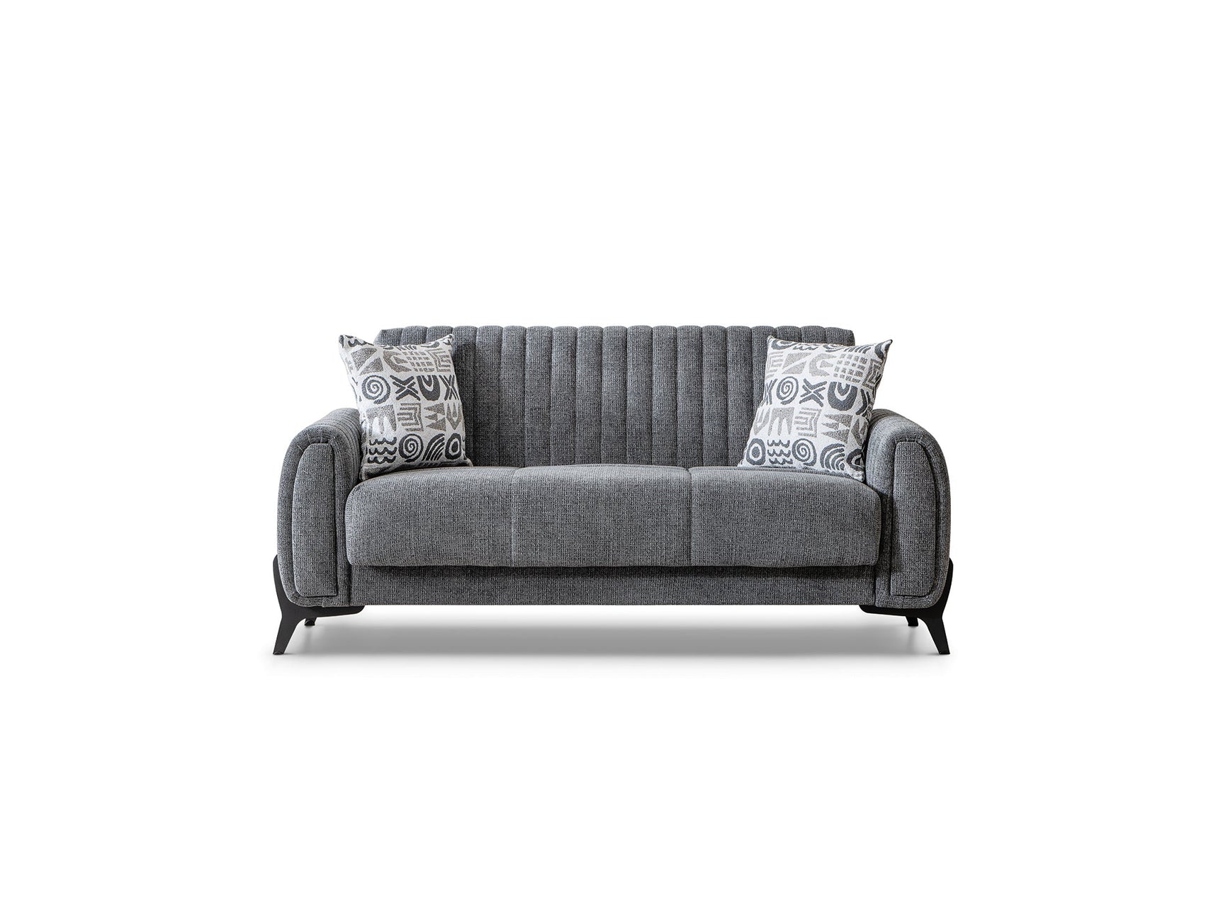 Palermo Grey Convertible Loveseat
