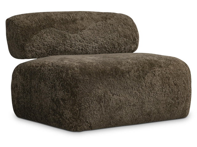 Paley Brown Shearling Swivel Chair - Ornate Home