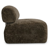 Paley Brown Shearling Swivel Chair - Ornate Home