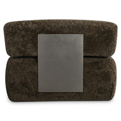 Paley Brown Shearling Swivel Chair - Ornate Home