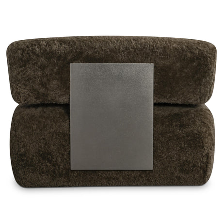 Paley Brown Shearling Swivel Chair - Ornate Home