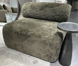 Paley Brown Shearling Swivel Chair - Ornate Home