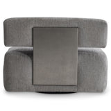 Paley Grey Fabric Swivel Chair - Ornate Home