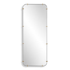 Pali Black/Gold Industrial Dressing Mirror - Ornate Home