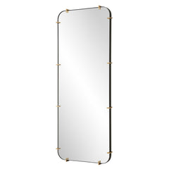 Pali Black/Gold Industrial Dressing Mirror - Ornate Home