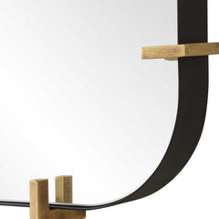 Pali Black/Gold Industrial Dressing Mirror - Ornate Home