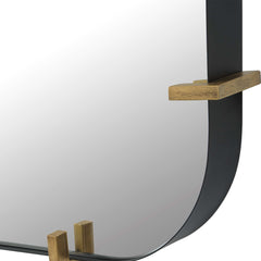 Pali Black/Gold Industrial Iron Mirror - Ornate Home