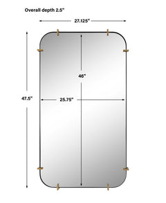 Pali Black/Gold Industrial Iron Mirror - Ornate Home