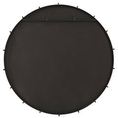 Pali Black/Gold Industrial Round Mirror - Ornate Home