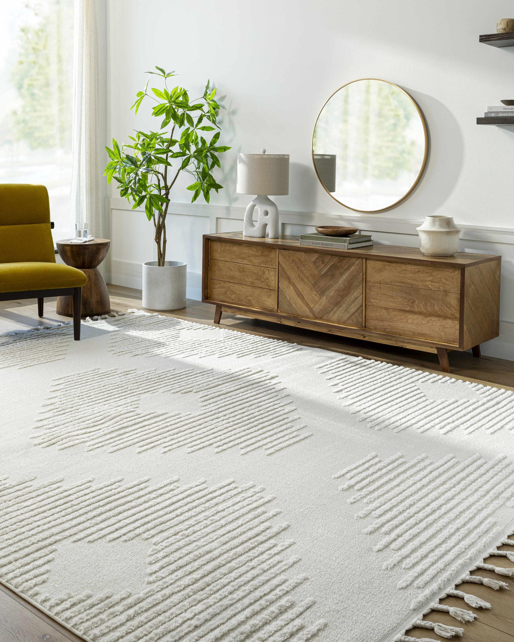 Palimbang Cream 3D Rug - Ornate Home