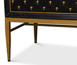 Palisade Black Shagreen Credenza - Ornate Home