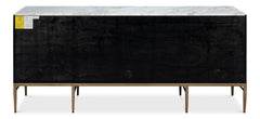 Palisade Tan Shagreen Credenza - Ornate Home