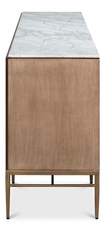 Palisade Tan Shagreen Credenza - Ornate Home