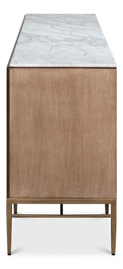 Palisade Tan Shagreen Credenza - Ornate Home
