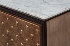 Palisade Tan Shagreen Credenza - Ornate Home