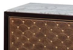 Palisade Tan Shagreen Credenza - Ornate Home