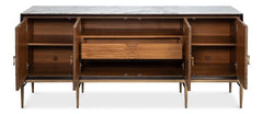 Palisade Tan Shagreen Credenza - Ornate Home