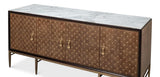 Palisade Tan Shagreen Credenza - Ornate Home