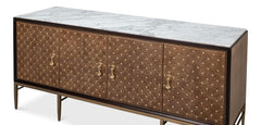 Palisade Tan Shagreen Credenza - Ornate Home