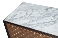 Palisade Tan Shagreen Credenza - Ornate Home