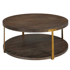 Palisade Woodtone Round Wood Coffee Table - Ornate Home