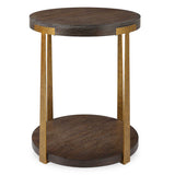 Palisade Woodtone Round Wood Side Table - Ornate Home